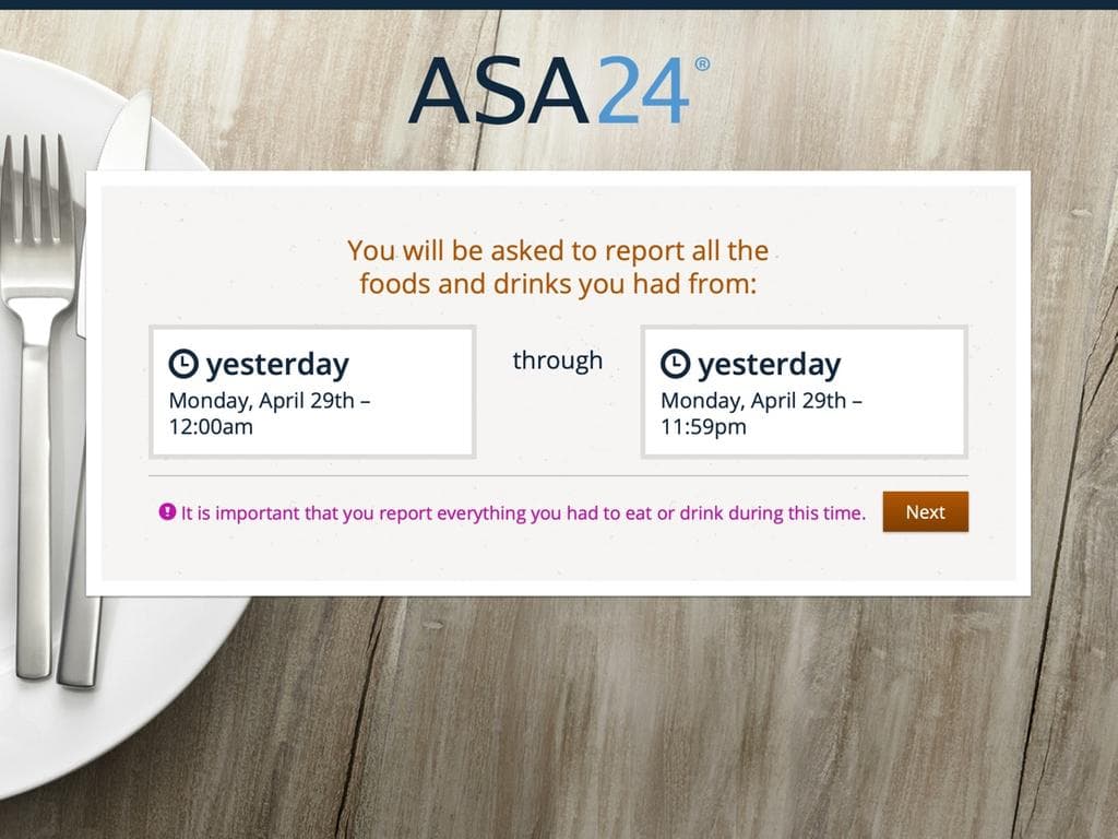 Screen shot of ASA24.